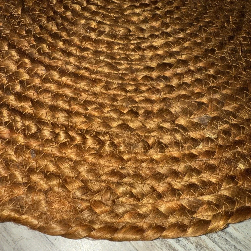 Woven Macrame Fiber 6 Pc Placemat Set Cottagecore Rust Brown Fall Autumn 15 In
